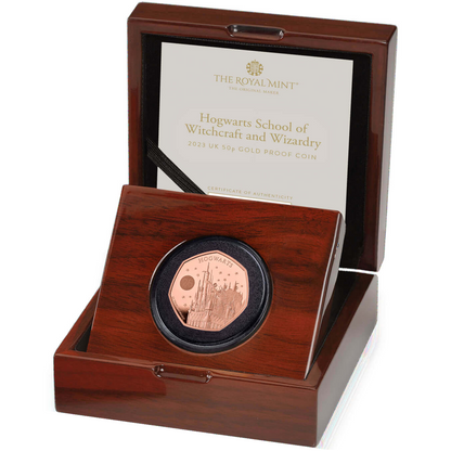 2023 'Hogwarts School of Witchcraft and Wizardry' Gold Proof 50P