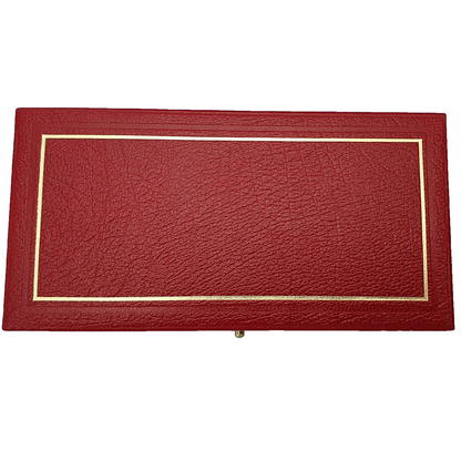 Royal Mint Red Leatherette 3 Coin Case with Screw Type Capsules