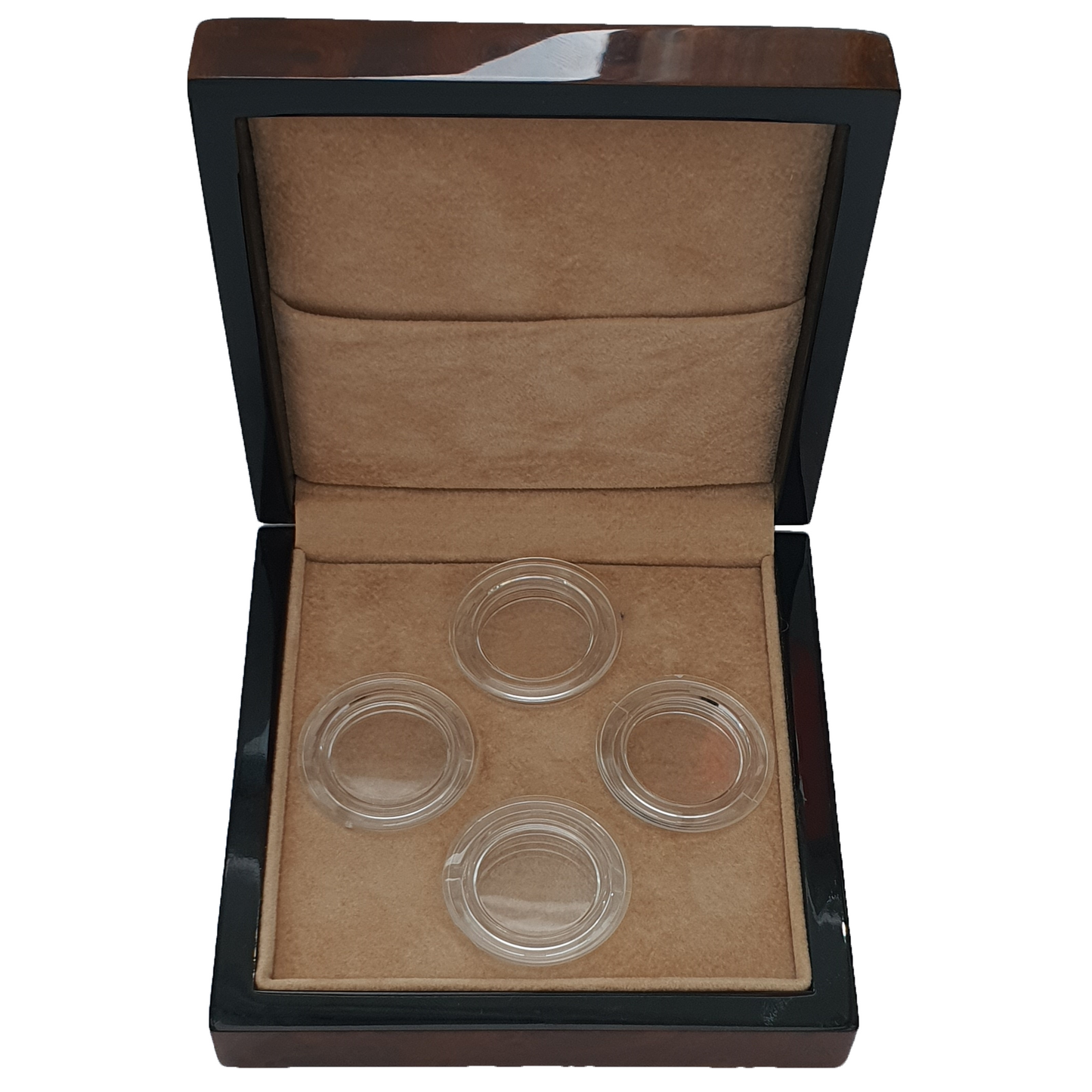 Royal Mint Luxury Wooden Case with Screw Type Capsule for 4 Sovereigns