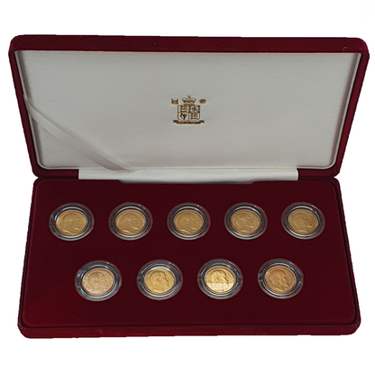 1902-1910 King Edward VII Sovereigns Full Date Run Set (9 Sovereigns)