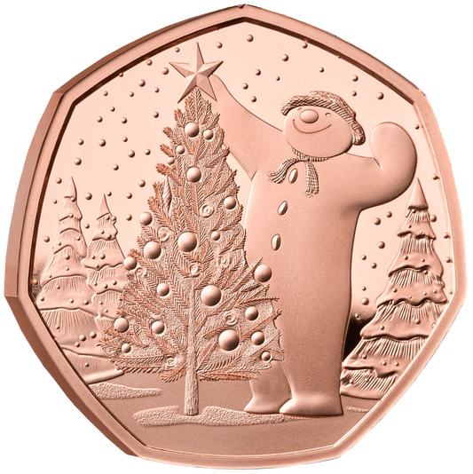 2024 Snowman' Gold Proof 50P - 100 issue Limit.