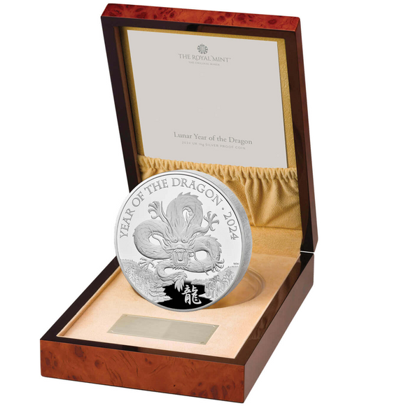2024 King Charles III 'Lunar Year of the Dragon' 1 Kilo Silver Proof Coin