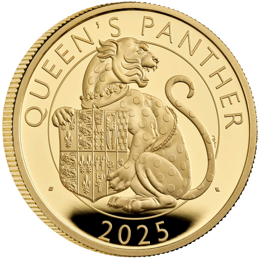 2025 King Charles III Tudor Beasts 'Queen's Panther' 1oz 999.9 Gold Proof Coin