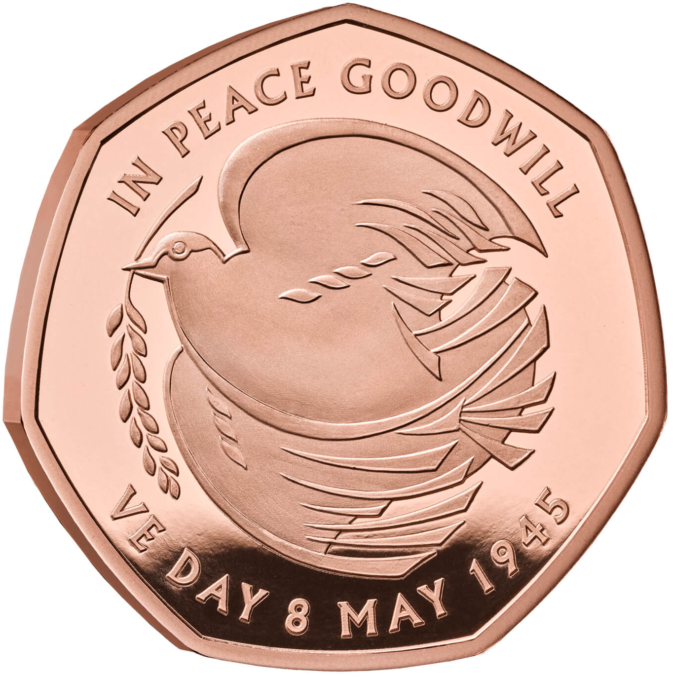 2025 King Charles III '80th Anniversary of VE Day' Gold Proof 50P