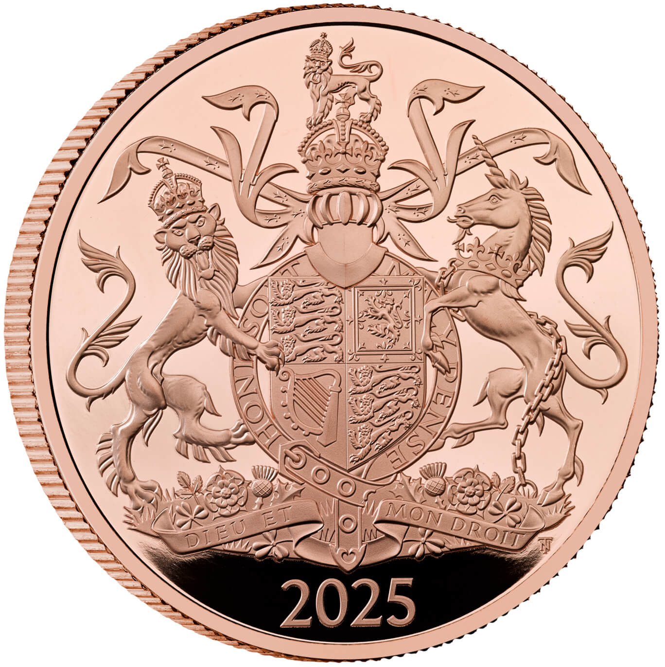 2025 Coat of Arms of His Majesty King Charles III £5 Crown Gold Proof