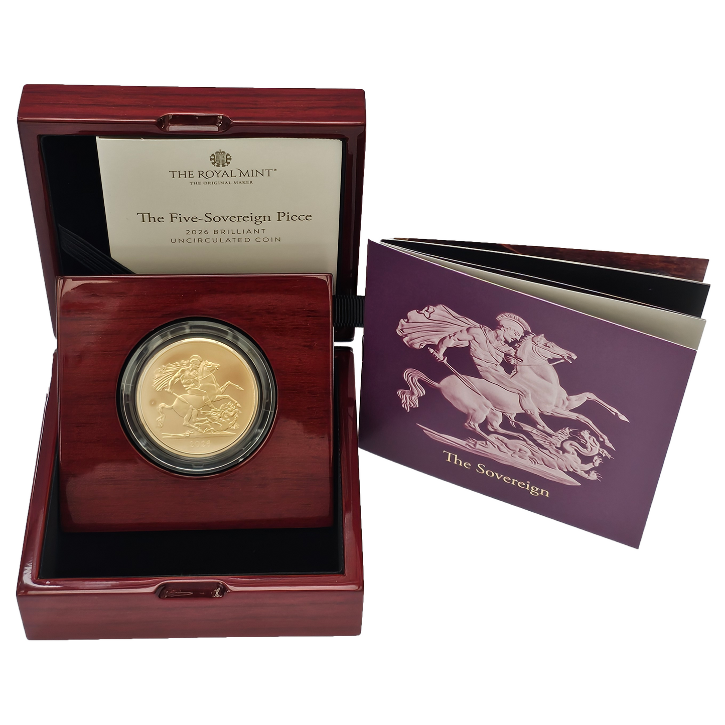 2026 King Charles III First Year of the 'Yellow Gold' Brilliant Uncirculated 5 Sovereign Piece