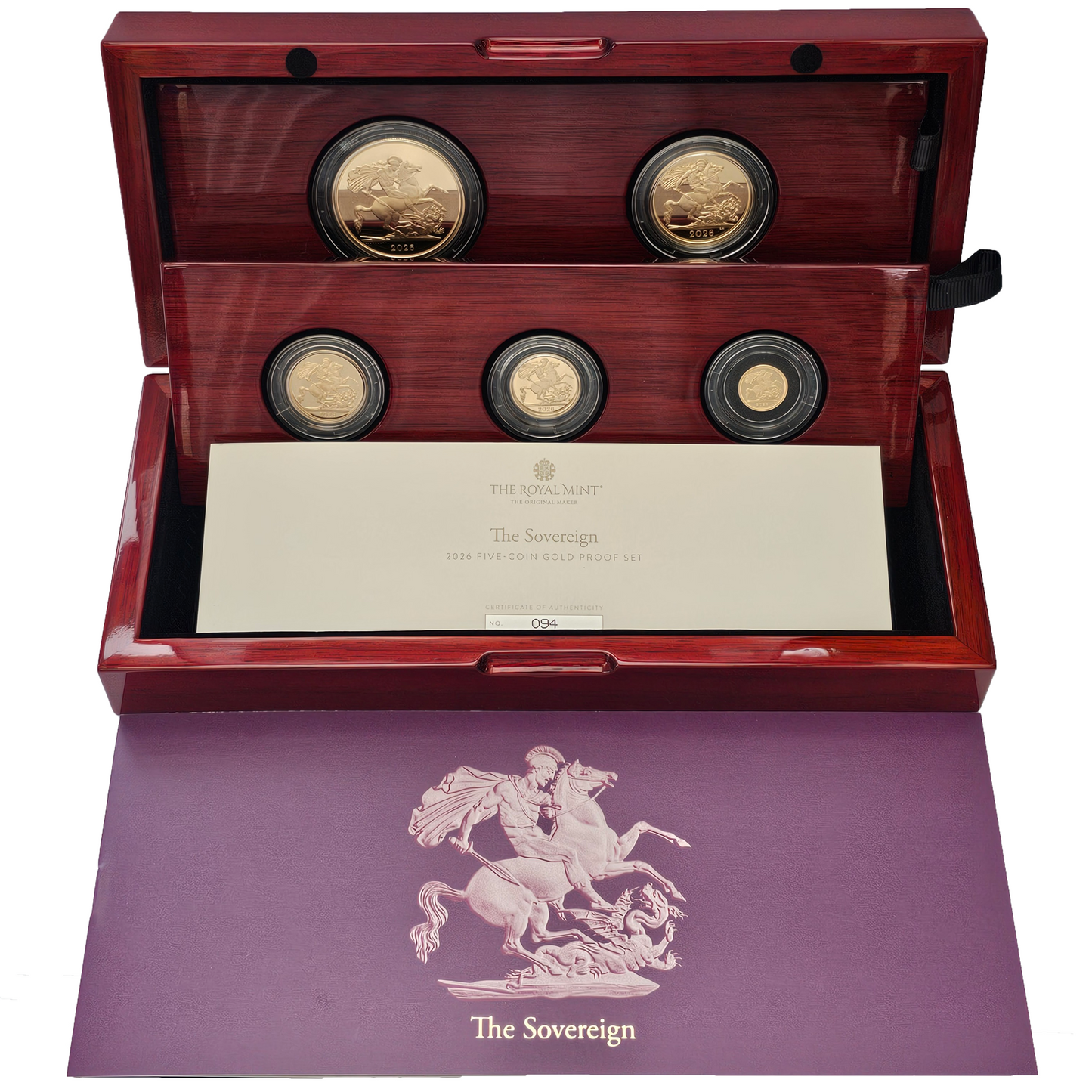 2026 King Charles III First Year of the 'Yellow Gold' Proof 5 Coin Sovereign Set