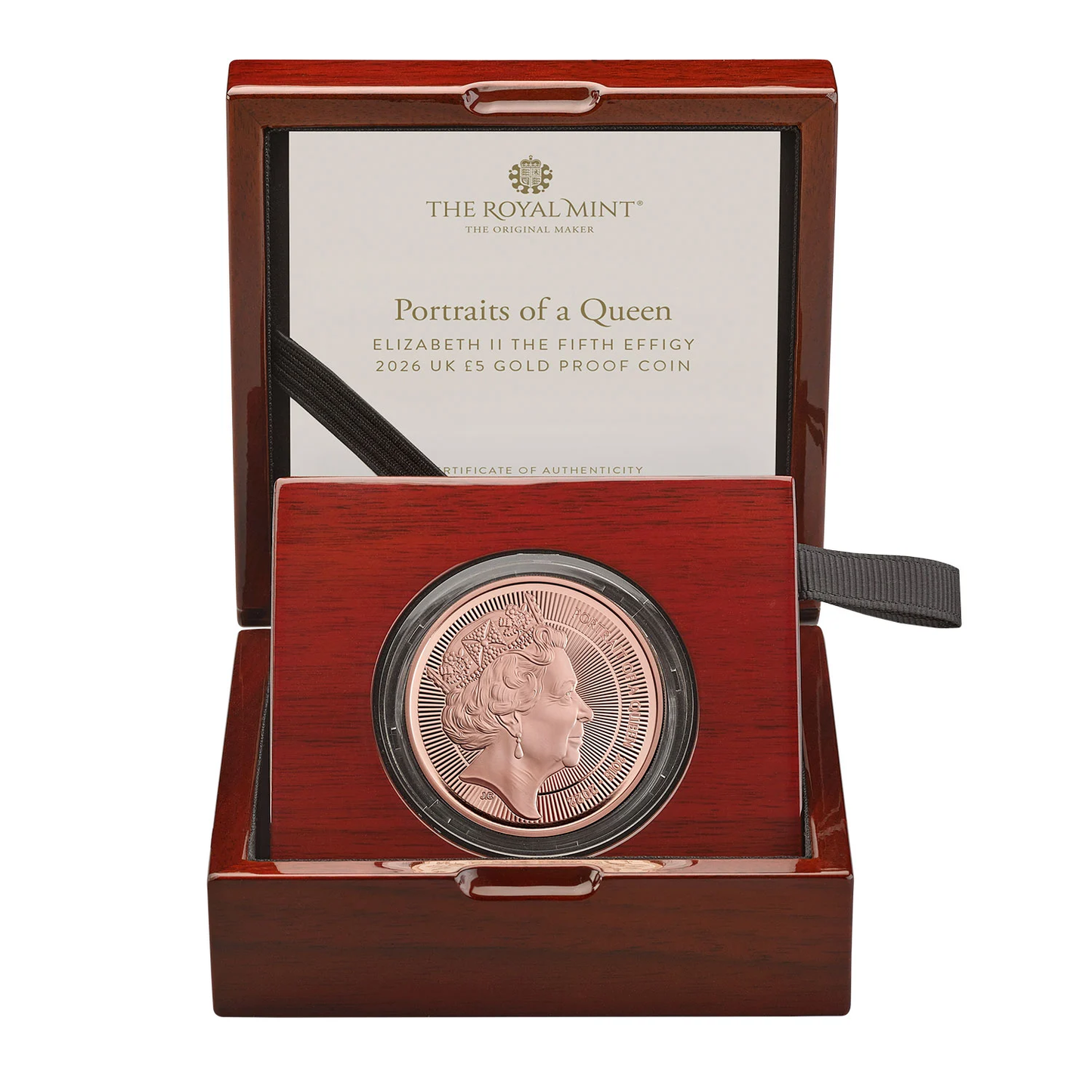 2026 Portraits of a Queen - Elizabeth II The Fifth Effigy £5 Crown Gold Proof