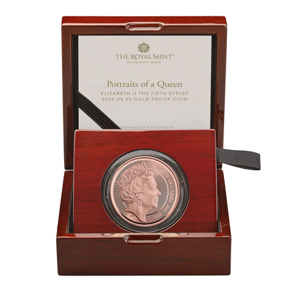2026 Portraits of a Queen - Elizabeth II The Fifth Effigy £5 Crown Gold Proof