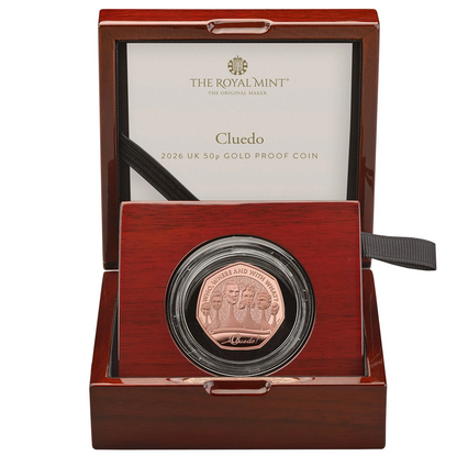 2026 Cluedo Gold Proof 50p - Issue Limit 80