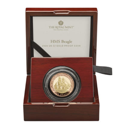 2026 King Charles III 'HMS Beagle' £2 Gold Proof Coin
