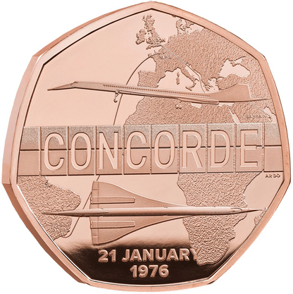 2026 Concorde 50th Anniversary Gold Proof 50P - 125 issue Limit