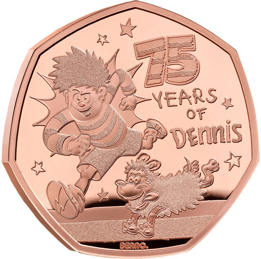 2026 75 Years of Dennis the Menace Gold Proof 50P - 100 issue Limit