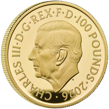 2026 King Charles III Tudor Beasts 'The Queen's Lion' 1oz 999.9 Gold Proof Coin