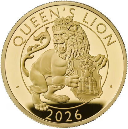 2026 King Charles III Tudor Beasts 'The Queen's Lion' 1oz 999.9 Gold Proof Coin