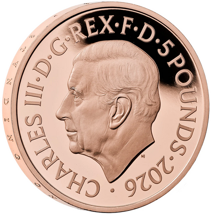 2026 King Charles III 'The Penny Drops' £5 Gold Proof Coin