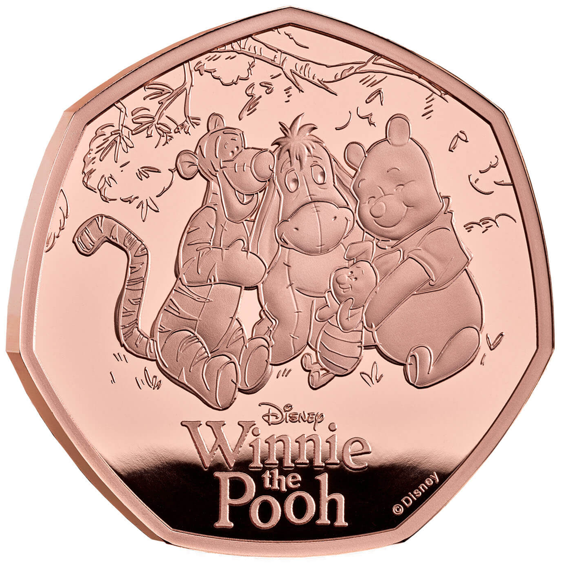 2026 100 Years of Winnie the Pooh - Friendship Gold Proof 50P - 100 issue Limit