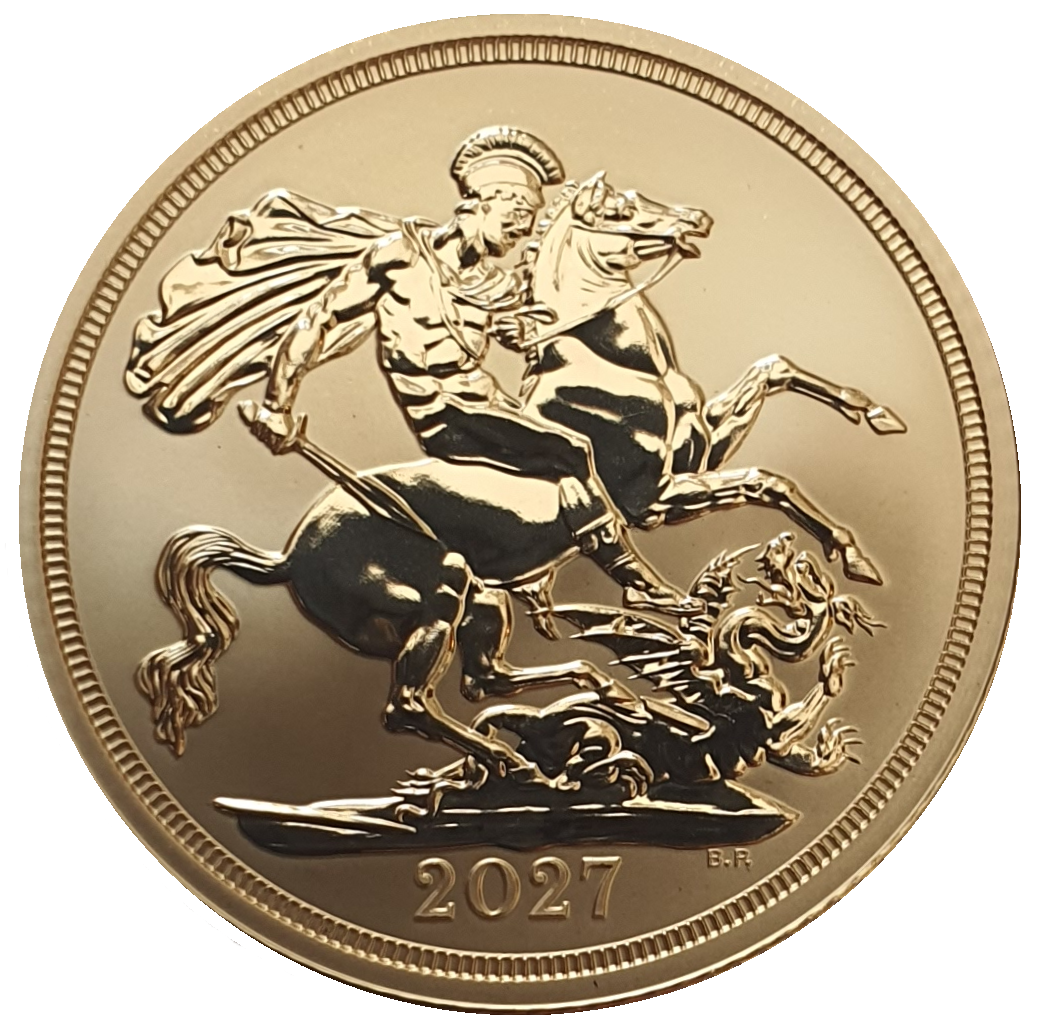 2027 King Charles III Gold' Reverse Frosted Proof Full Sovereign