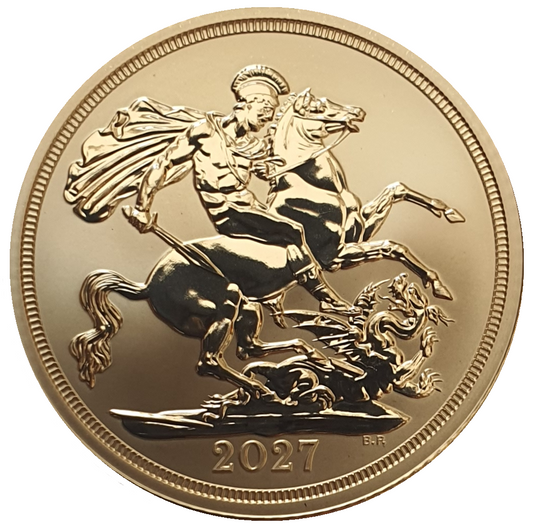 2027 King Charles III Gold' Reverse Frosted Proof Full Sovereign
