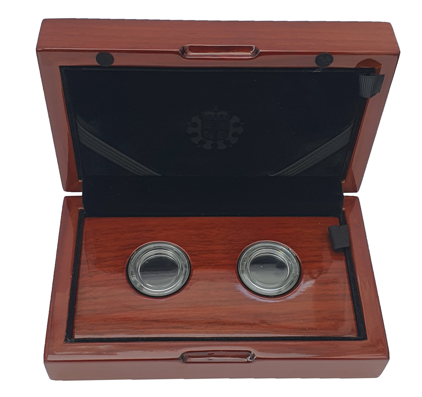 Royal Mint Luxury Wooden Case with Screw Type Capsule for 2 Sovereigns