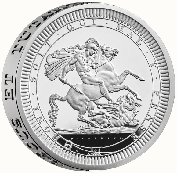 2024 Great Engravers 'Benedetto Pistrucci' St George & Dragon 5oz (Five) Silver Proof Coin