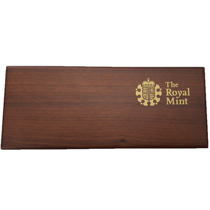 Royal Mint Wooden Case with Screw Type Capsules for 3 Sovereigns