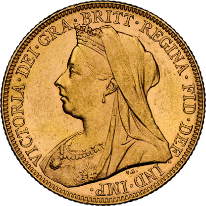 1899-M Queen Victoria Widow Head Gold Sovereign - NGC MS-61 UNC