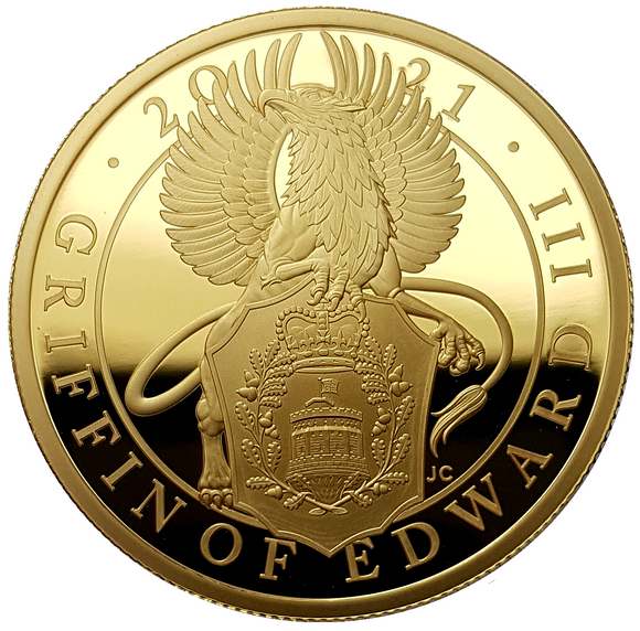 2021 Queen Elizabeth II 'Griffin of Edward III' 1/4oz 999.9 Gold Proof Coin
