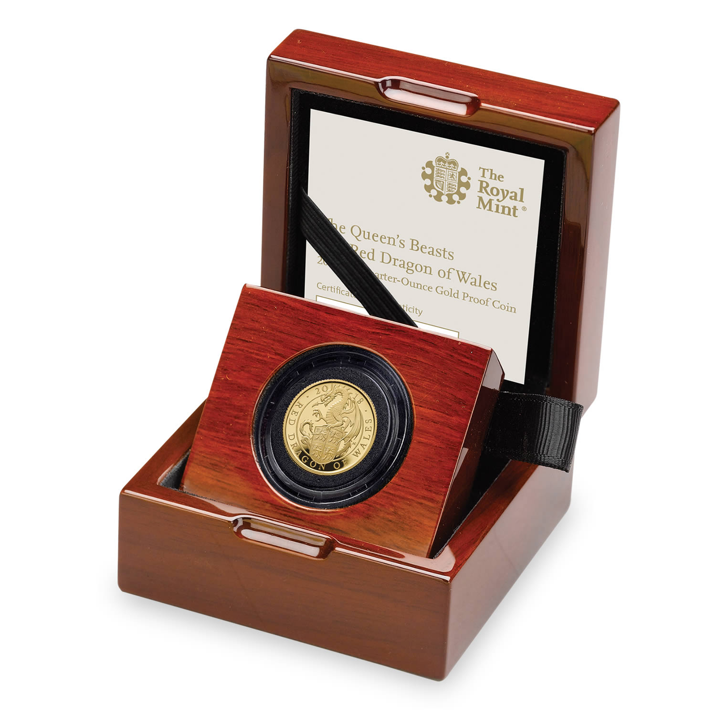 2018 Queen Elizabeth II 'Red Dragon of Wales' 1/4oz 999.9 Gold Proof Coin