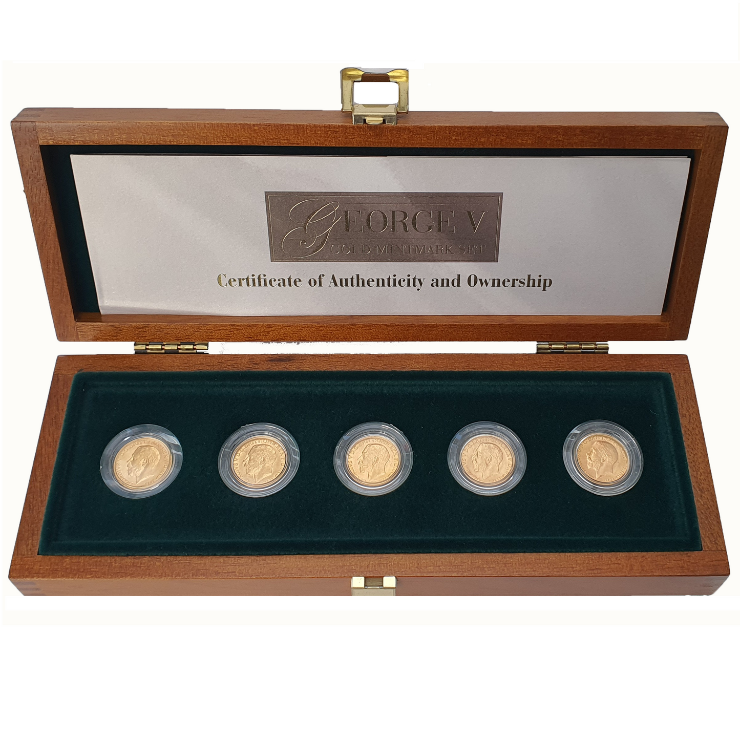 Royal Mint Issued George V Sovereign Mintmark Collection