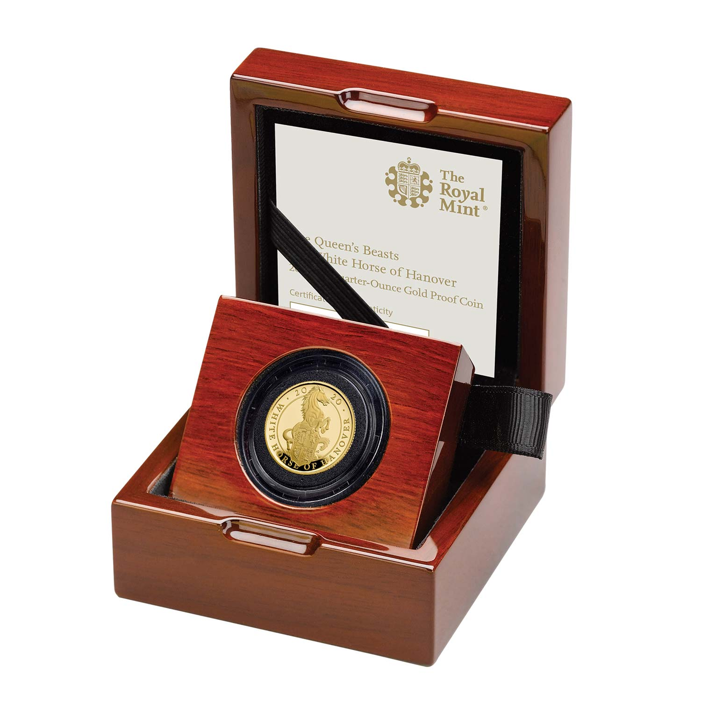 2020 Queen Elizabeth II 'White Horse of Hanover' 1/4oz 999.9 Gold Proof Coin