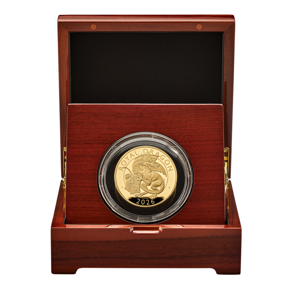 2026 King Charles III Tudor Beasts 'The Royal Dragon' 1oz 999.9 Gold Proof Coin