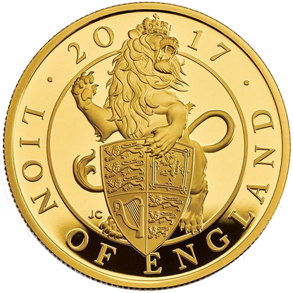 2017 Queen Elizabeth II 'Lion of England' 1/4oz 999.9 Gold Proof Coin