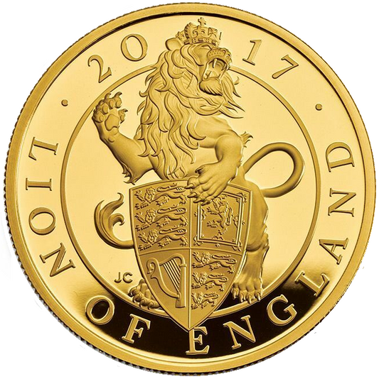 2017 Queen Elizabeth II 'Lion of England' 1/4oz 999.9 Gold Proof Coin