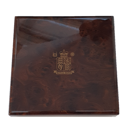 Royal Mint Luxury Wooden Case with Screw Type Capsule for 4 Sovereigns