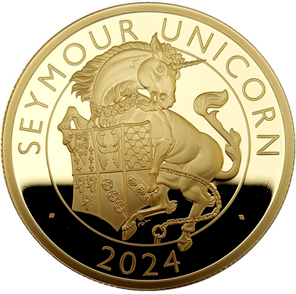 2024 King Charles III Tudor Beasts 'Seymour Unicorn' 1oz 999.9 Gold Proof Coin