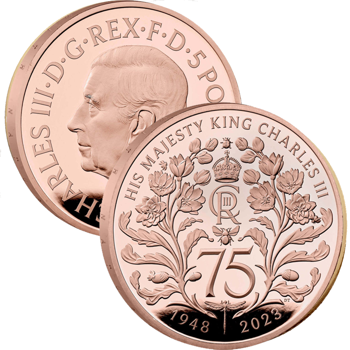 2023 King Charles III '75th Birthday' Gold Proof £5 Crown - Limited Edition 200