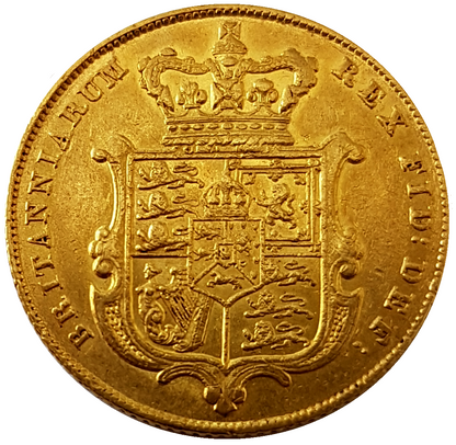 1829 George IIII Bare Head Gold Full Sovereign - AUNC LUSTRE