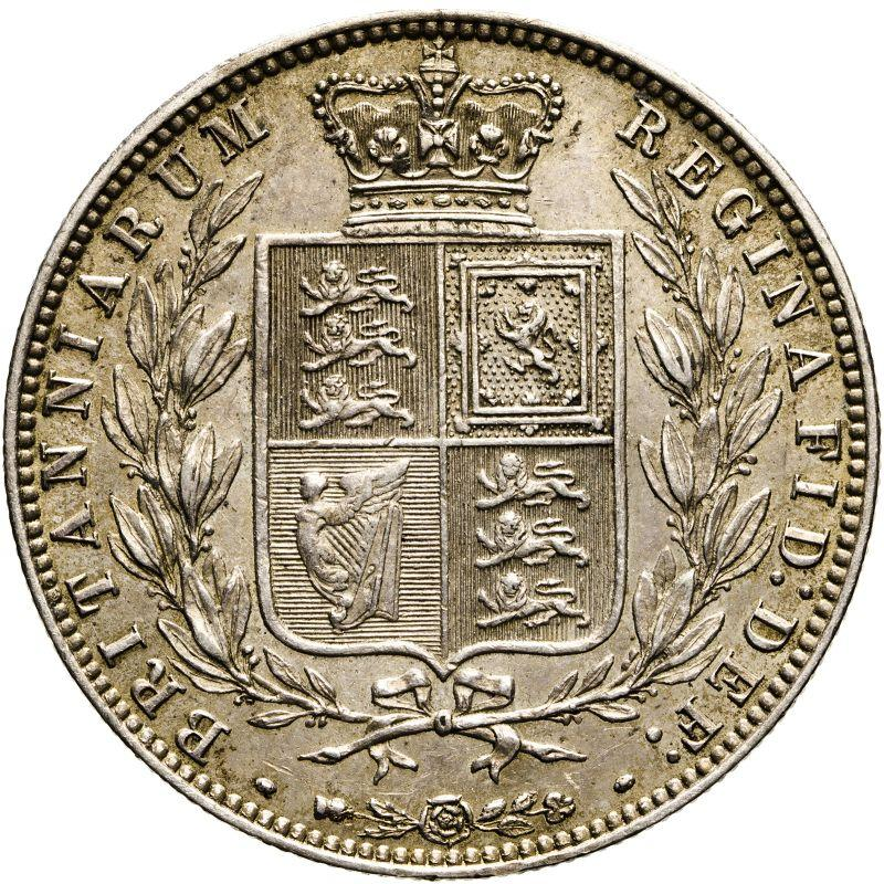 1874 Queen Victoria Silver Halfcrown - About Extremely Fine