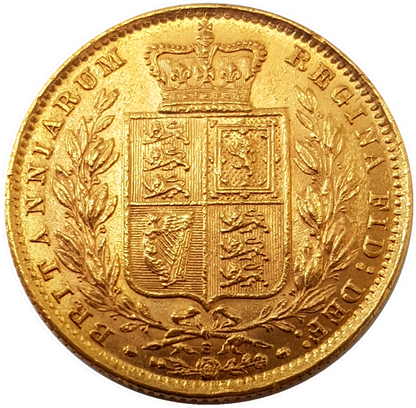 1882-S Queen Victoria Shield Reverse Sovereign - SYDNEY