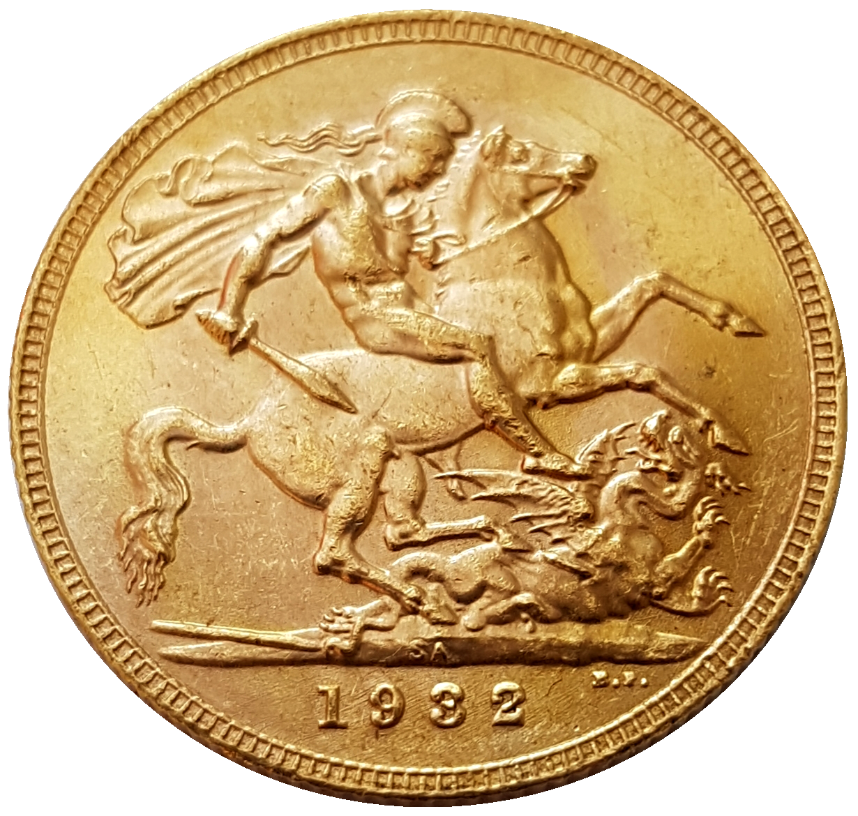 1932-SA King George V Gold Sovereign (Pretoria)