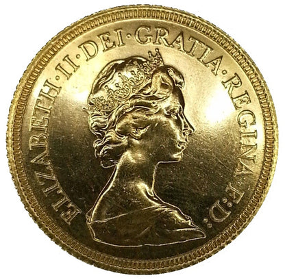 Queen Elizabeth II Decimal Sovereigns 1974-1982 Complete series (7 Sovereigns)