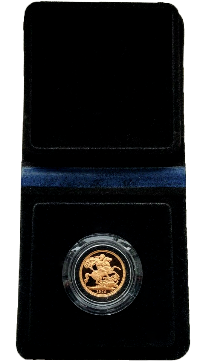 1979 Queen Elizabeth II Proof Sovereign by Arnold Machin - Presentation Case