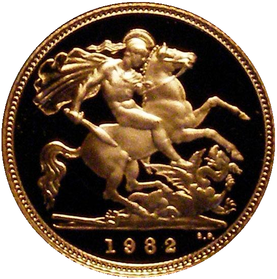 1982 Queen Elizabeth II Proof Sovereign by Arnold Machin - Presentation Case