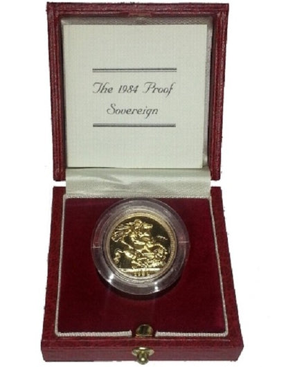 1984 Queen Elizabeth II Proof Sovereign by Arnold Machin - Presentation Case