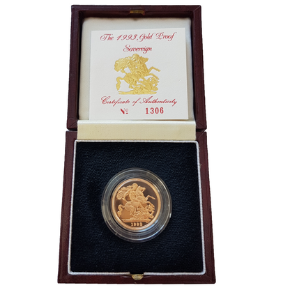 1993 Queen Elizabeth II Proof Sovereign by Raphael Maklouf - Presentation Case with COA