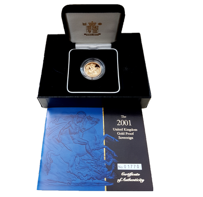 2001 Queen Elizabeth II Proof Sovereign by Ian Rank-Broadley