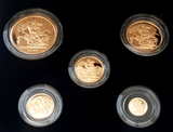 2009 Queen Elizabeth II 5 Coin Gold Sovereign Set + COA