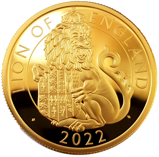 2022 Queen Elizabeth II Tudor Beasts 'Lion of England' 1oz 999.9 Gold Proof Coin