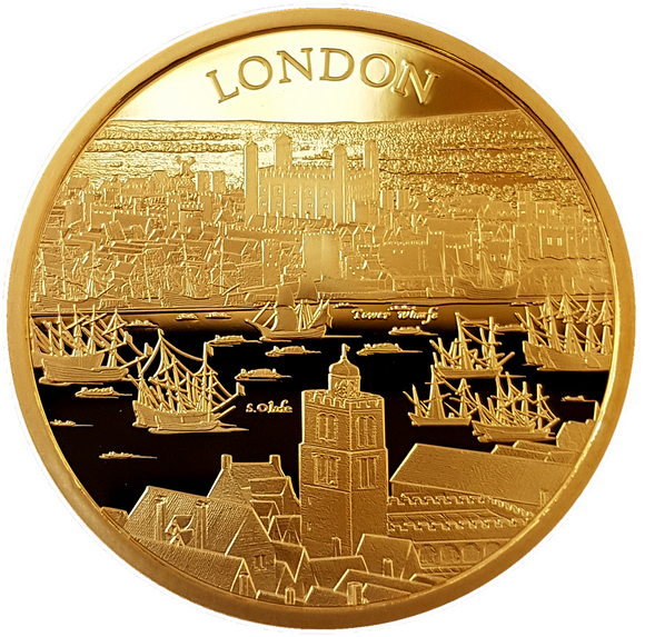 2022 Queen Elizabeth II 'City Views London' 999.9 1oz Gold Proof Coin